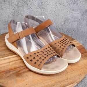 Women’s Bionica Brown Suede Sandals Size 9.5 M Open Summer